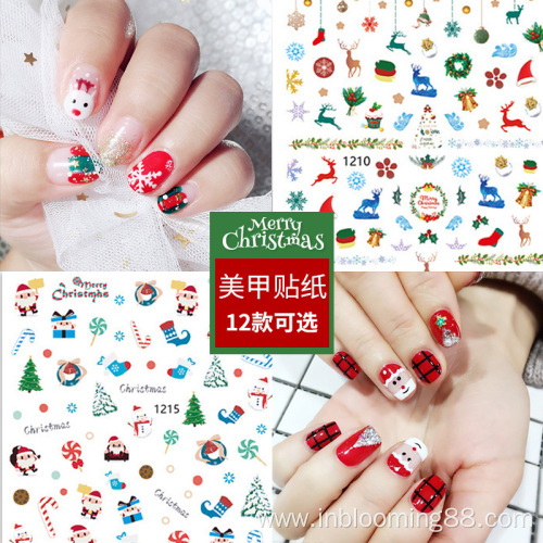 Decal Transfer 12 Sheets Christmas Nail Art Sticker